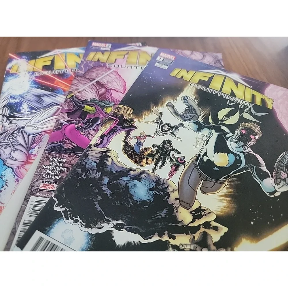 '18 Lot of 3 Marvel Comics Infinity Countdown #1E Kuder Variant, #2 & #3 VF-NM